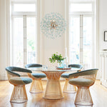 LightfixturesUAE-9-Light Modern Coastal Aqua Sea Firework Chandelier-Chandeliers-Brass-