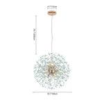 LightfixturesUAE-9-Light Modern Coastal Aqua Sea Firework Chandelier-Chandeliers-Chrome-