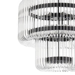 LightfixturesUAE-9-Light Modern Glam Two-Tiered Glass Rod Round Chandelier-Chandeliers-Gold-