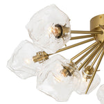 LightfixturesUAE-9-Light Modern Ice Glass Sputnik Semi Flush Mount Ceiling Light-Ceiling Lights-Brass-
