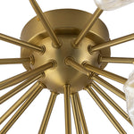 LightfixturesUAE-9-Light Modern Ice Glass Sputnik Semi Flush Mount Ceiling Light-Ceiling Lights-Brass-