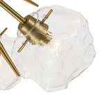 LightfixturesUAE-9-Light Modern Ice Glass Sputnik Semi Flush Mount Ceiling Light-Ceiling Lights-Brass-
