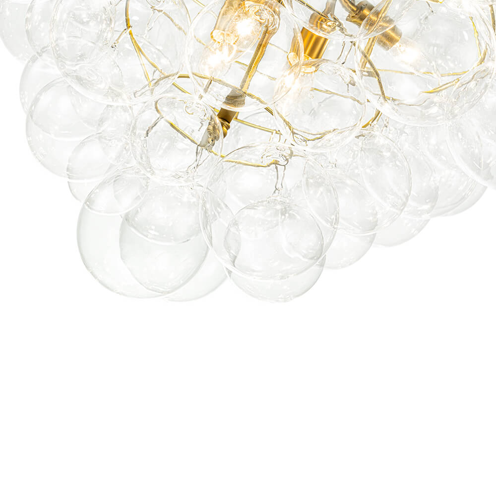 LightfixturesUAE-9-Light Modern Luxury Clear Bubble Grape Cluster Chandelier-Chandeliers-9-Light-