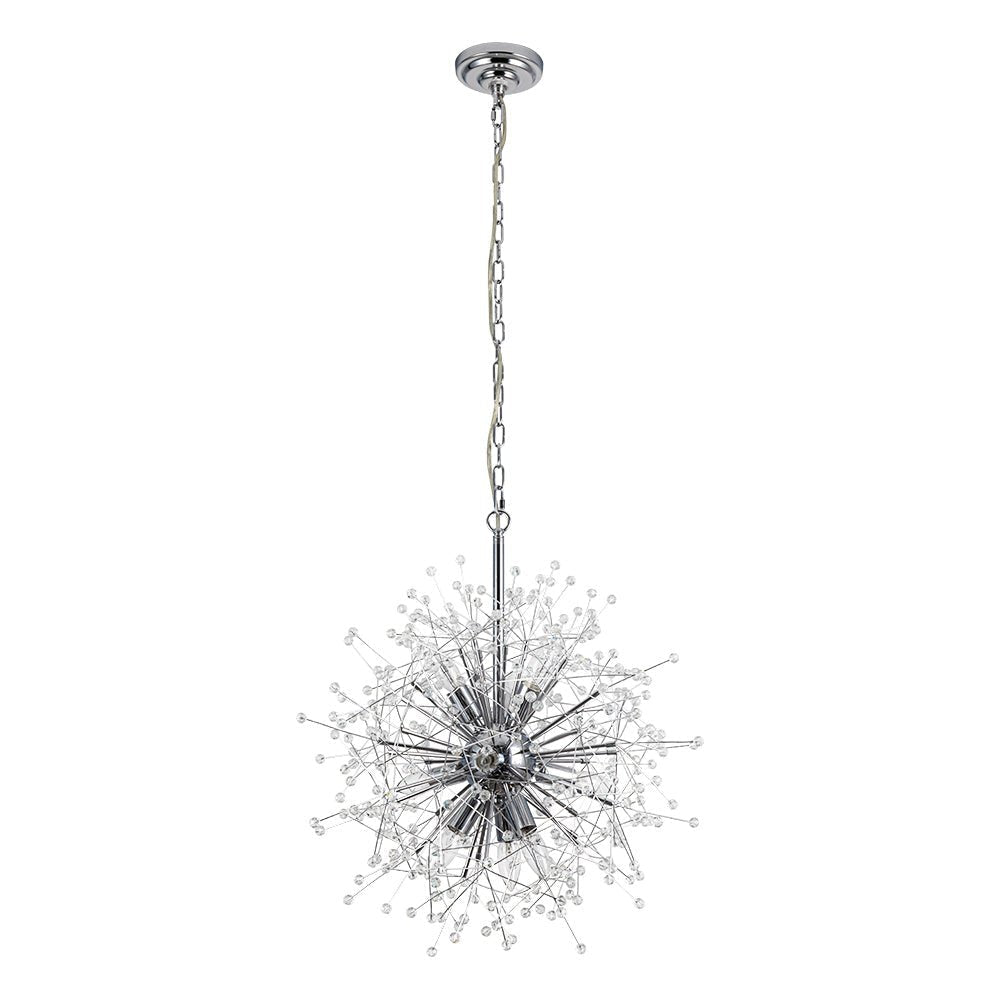 LightfixturesUAE-9-Light Natural Style Dandelion Firework Crystal Glass Sputnik Chandelier-Chandeliers-Chrome-