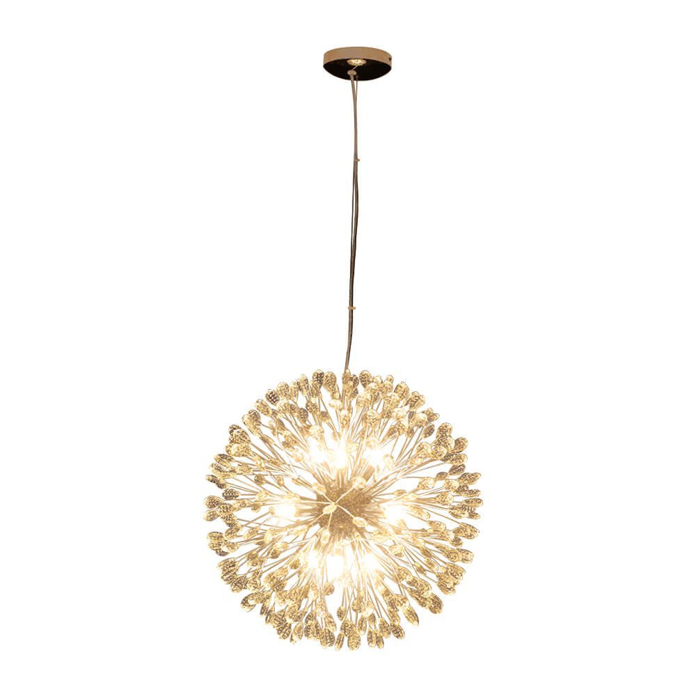 LightfixturesUAE-9-Lights Luxury Bloom Firework Crystal Chandelier-Chandeliers-Chrome-
