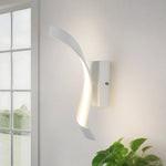 LightfixturesUAE-Abstract Spiral Ribbon Minimalist LED Wall Sconce-Wall Lights-White-