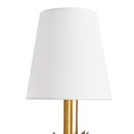 LightfixturesUAE-Antique Gold Leaf Stem Wall Sconce, Vintage Modern Brass Wall Light with Conical Fabric Shade-Wall Lights-Antique Gold-