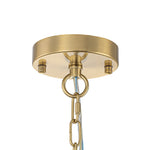 LightfixturesUAE-Bauhaus 5-Light Brass Round Drum Tiered Crystal Chandelier-Chandeliers-Brass-