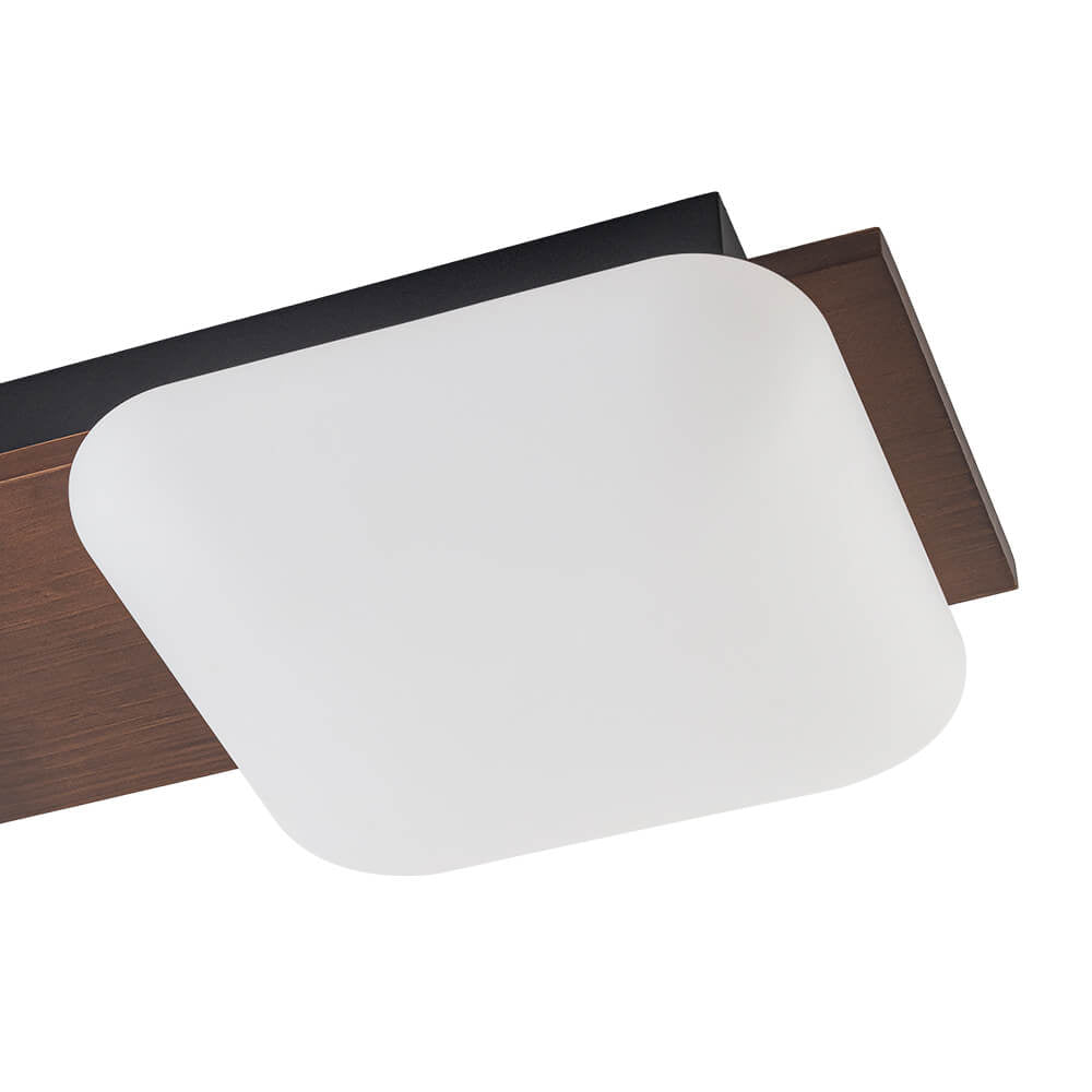 LightfixturesUAE-Dimmable LED 3-Light Minimalist Wood Style Linear Ceiling Light-Ceiling Lights-Walnut-