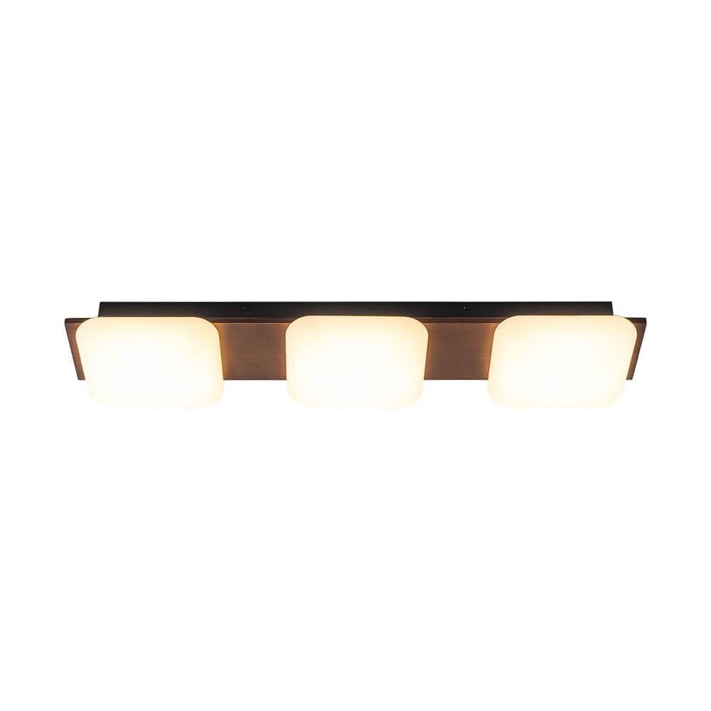 LightfixturesUAE-Dimmable LED 3-Light Minimalist Wood Style Linear Ceiling Light-Ceiling Lights-Walnut-