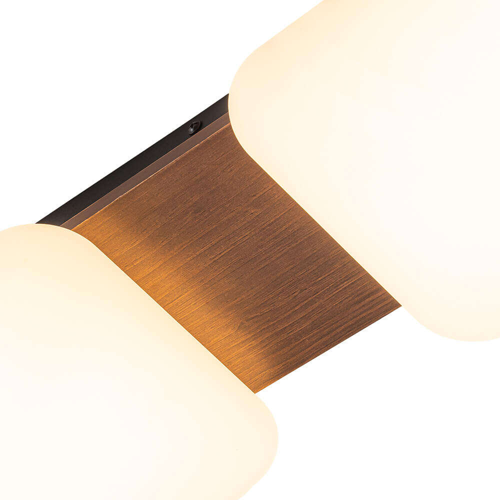 LightfixturesUAE-Dimmable LED 3-Light Minimalist Wood Style Linear Ceiling Light-Ceiling Lights-Walnut-