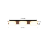 LightfixturesUAE-Dimmable LED 3-Light Minimalist Wood Style Linear Ceiling Light-Ceiling Lights-Walnut-