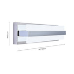 LightfixturesUAE-Dimmable LED Cool White 600K Rectangular Vanity Light-Wall Lights-Black-
