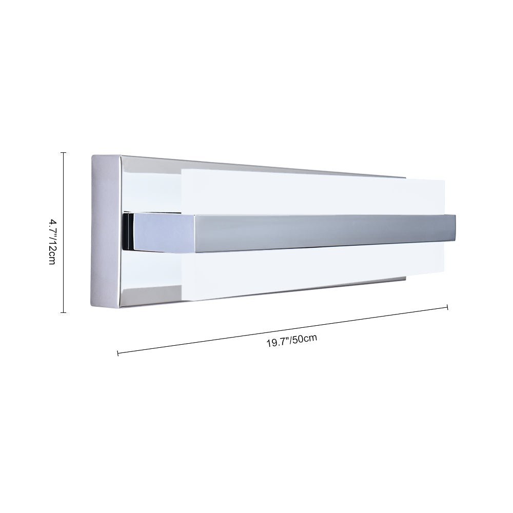 LightfixturesUAE-Dimmable LED Cool White 600K Rectangular Vanity Light-Wall Lights-Black-