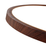 LightfixturesUAE-Dimmable LED Mid-Century Minimalist Walnut Wood Grain Flush Mount-Ceiling Lights-50cm-