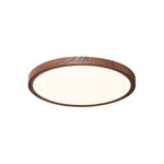 LightfixturesUAE-Dimmable LED Mid-Century Minimalist Walnut Wood Grain Flush Mount-Ceiling Lights-50cm-