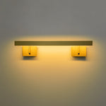 LightfixturesUAE-Dimmable LED Modern Linear Wall Sconce With Two-Canopy-Wall Lights-Black-