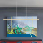 LightfixturesUAE-Dimmable LED Modern Minimalist Linear Island Chandelier-Chandeliers-White-