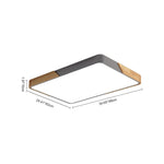 LightfixturesUAE-Dimmable LED Modern Rectangle Flush Mount Ceiling Light-Ceiling Lights-White-