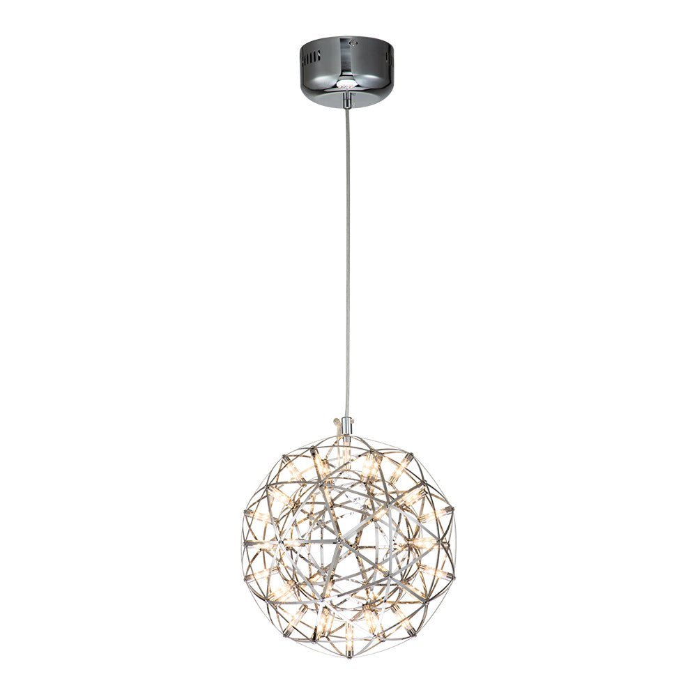 LightfixturesUAE-Dimmable LED Modern Sparkle Starry Spherical Chandelier-Chandeliers-40cm-