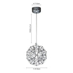 LightfixturesUAE-Dimmable LED Modern Sparkle Starry Spherical Chandelier-Chandeliers-40cm-