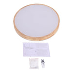 LightfixturesUAE-Dimmable LED Modern Wooden Round Flush Mount Ceiling Light-Ceiling Lights-40cm-