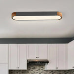 LightfixturesUAE-Dimmable LED Nordic Style Metal & Wood Ceiling Light Warm White-Ceiling Lights-Gray-