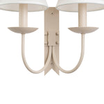 LightfixturesUAE-French Cream 2-Light Tapered Linen Fabric Shade Wall Sconce-Wall Lights-Cream-