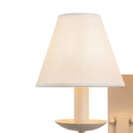 LightfixturesUAE-French Cream 2-Light Tapered Linen Fabric Shade Wall Sconce-Wall Lights-Cream-