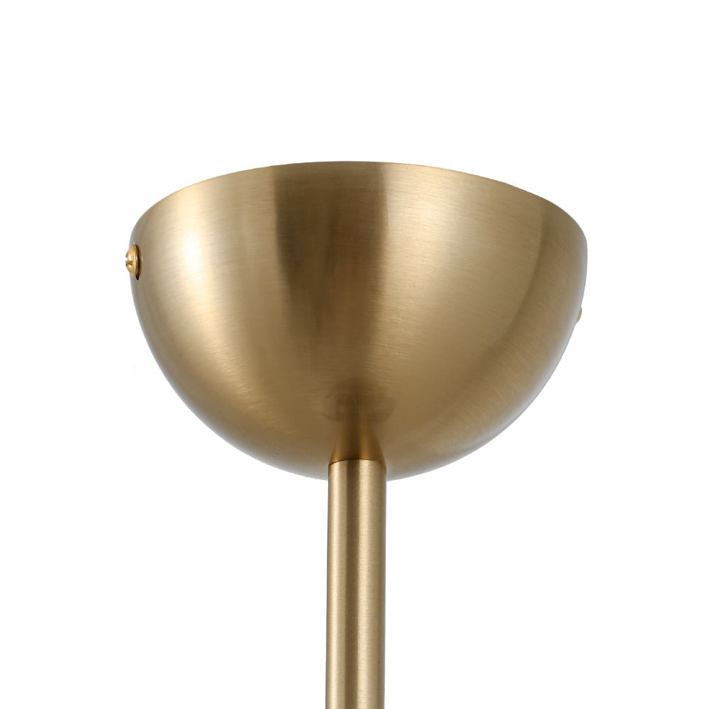LightfixturesUAE-French Elegance Fabric Petal Shaped Flower Semi-Flush Mount Ceiling Light-Ceiling Lights-Brass-