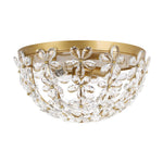 LightfixturesUAE-French Luxury Brass & Crystal Daisy Floral Flush Mount Ceiling Light-Ceiling Lights-Gold-