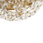LightfixturesUAE-French Luxury Brass & Crystal Daisy Floral Flush Mount Ceiling Light-Ceiling Lights-Gold-