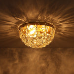 LightfixturesUAE-French Luxury Brass & Crystal Daisy Floral Flush Mount Ceiling Light-Ceiling Lights-Gold-