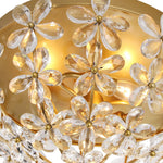 LightfixturesUAE-French Luxury Brass & Crystal Daisy Floral Flush Mount Ceiling Light-Ceiling Lights-Gold-