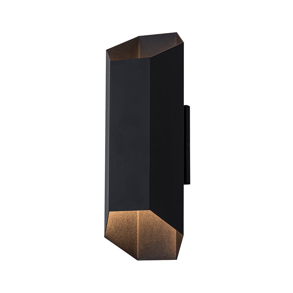 LightfixturesUAE-IP54 Modern Black Geometric Up and Down LED Outdoor Wall Light-Wall Lights-1 Pack-