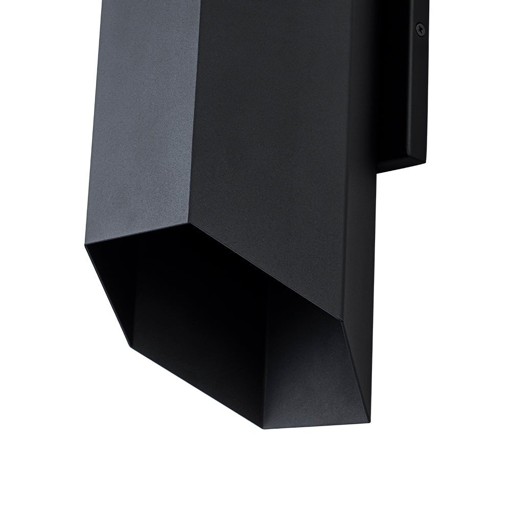 LightfixturesUAE-IP54 Modern Black Geometric Up and Down LED Outdoor Wall Light-Wall Lights-1 Pack-