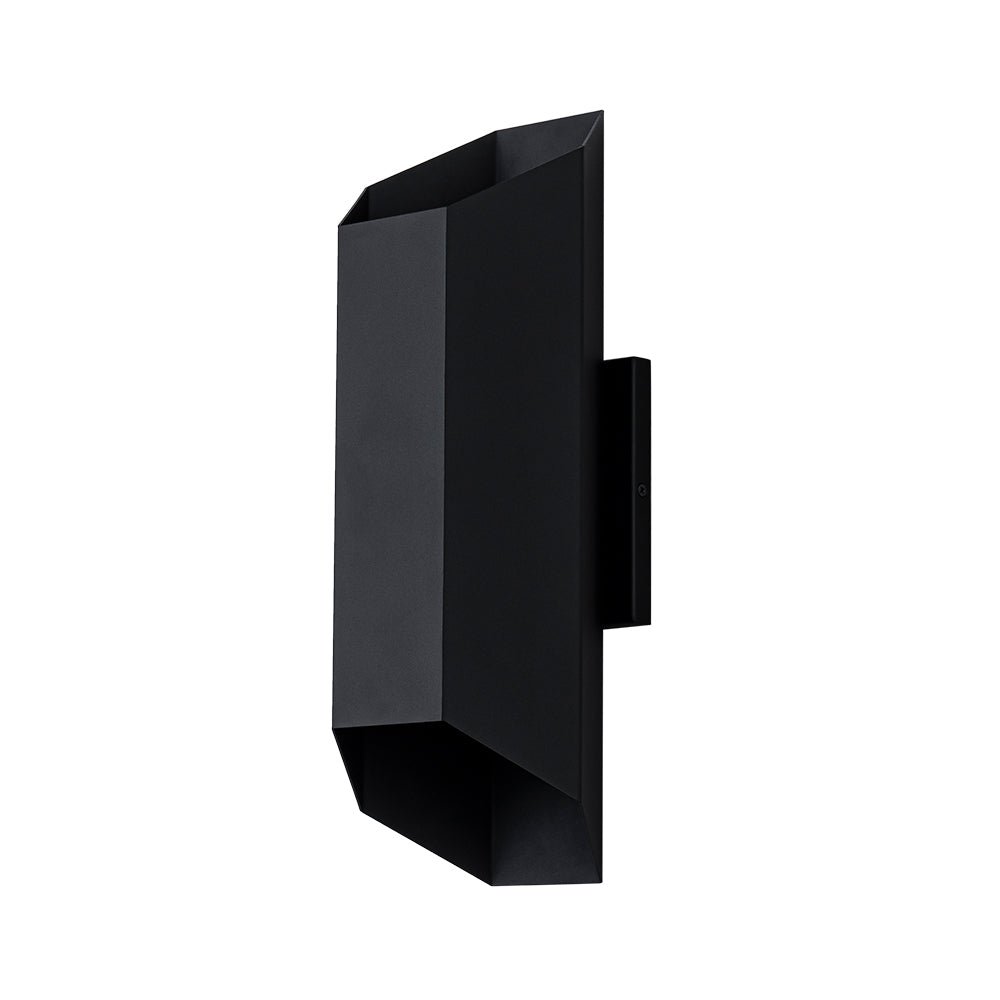 LightfixturesUAE-IP54 Modern Black Geometric Up and Down LED Outdoor Wall Light-Wall Lights-1 Pack-