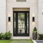 LightfixturesUAE-IP54 Modern Black Geometric Up and Down LED Outdoor Wall Light-Wall Lights-1 Pack-
