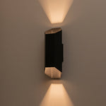 LightfixturesUAE-IP54 Modern Black Geometric Up and Down LED Outdoor Wall Light-Wall Lights-1 Pack-