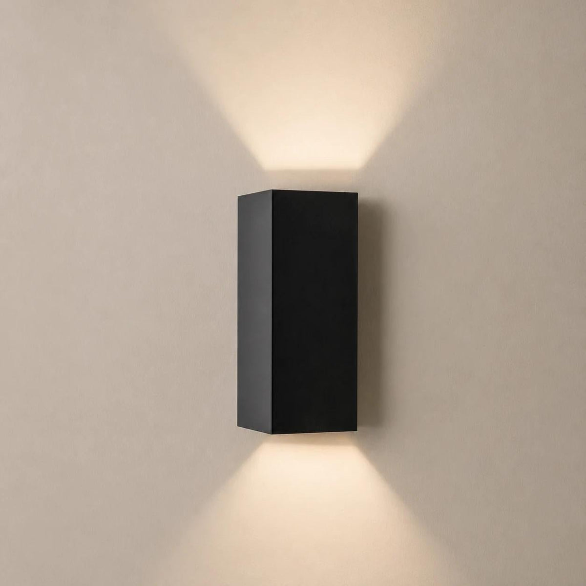 LightfixturesUAE-IP54 Modern Black Square Up and Down LED Outdoor Wall Light-Wall Lights-1 Pack-