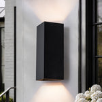 LightfixturesUAE-IP54 Modern Black Square Up and Down LED Outdoor Wall Light-Wall Lights-1 Pack-