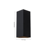 LightfixturesUAE-IP54 Modern Black Square Up and Down LED Outdoor Wall Light-Wall Lights-1 Pack-
