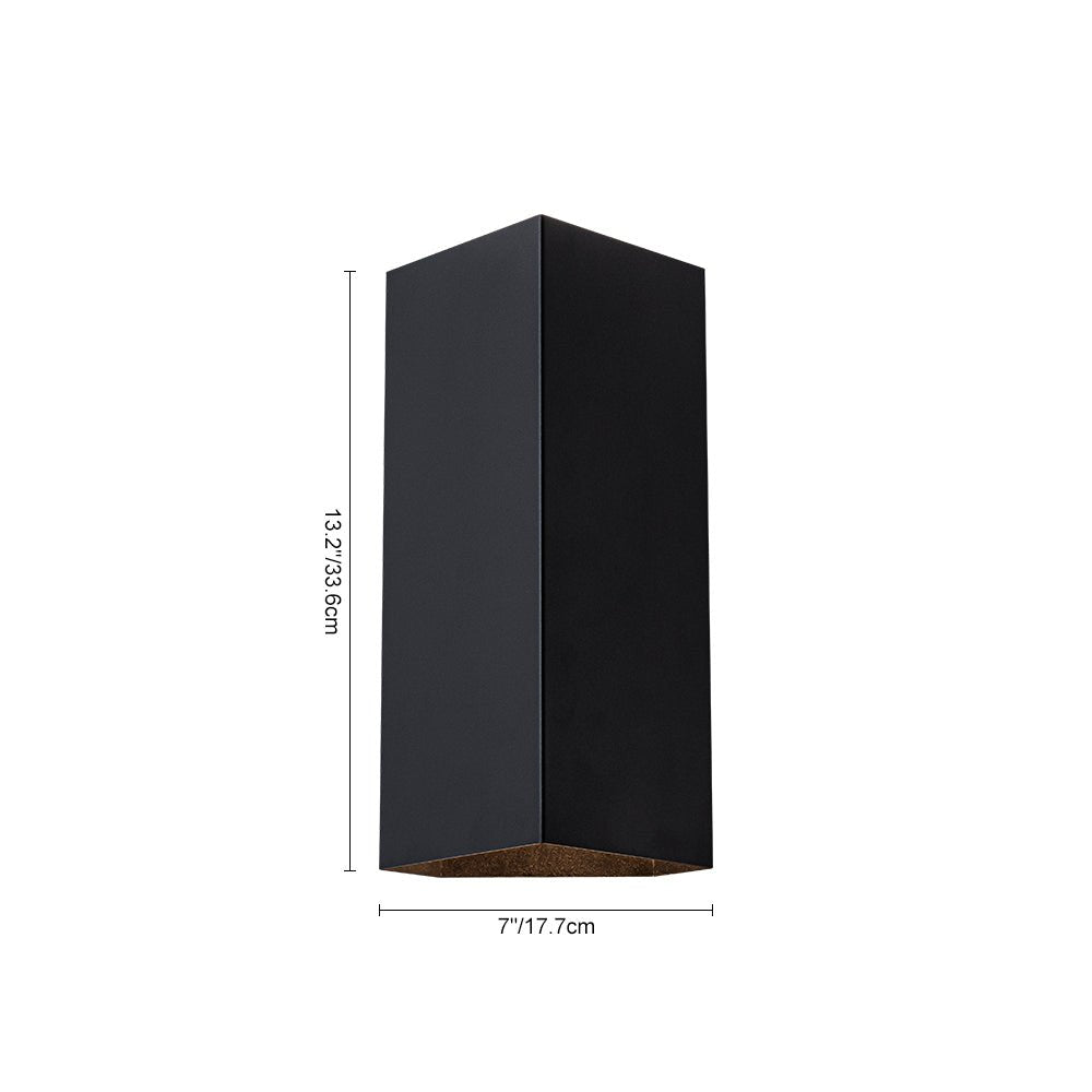 LightfixturesUAE-IP54 Modern Black Square Up and Down LED Outdoor Wall Light-Wall Lights-1 Pack-