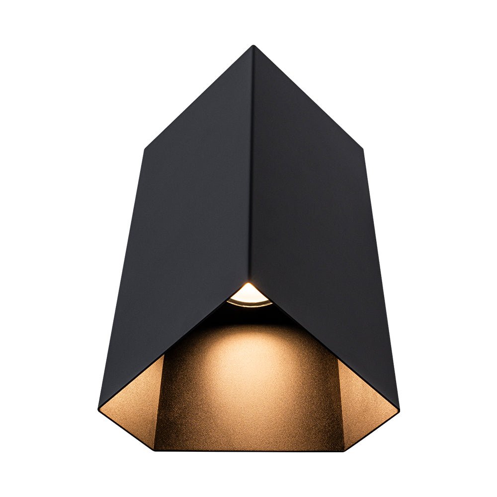LightfixturesUAE-IP54 Modern Black Square Up and Down LED Outdoor Wall Light-Wall Lights-1 Pack-