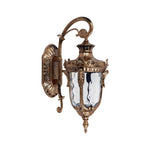 LightfixturesUAE-IP65 Outdoor Traditional Waterproof Hammer Water Glass Wall Sconce-Wall Lights-Polished Black-