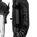 LightfixturesUAE-IP65 Outdoor Traditional Waterproof Hammer Water Glass Wall Sconce-Wall Lights-Polished Black-