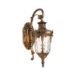 LightfixturesUAE-IP65 Outdoor Traditional Waterproof Hammer Water Glass Wall Sconce-Wall Lights-Polished Black-