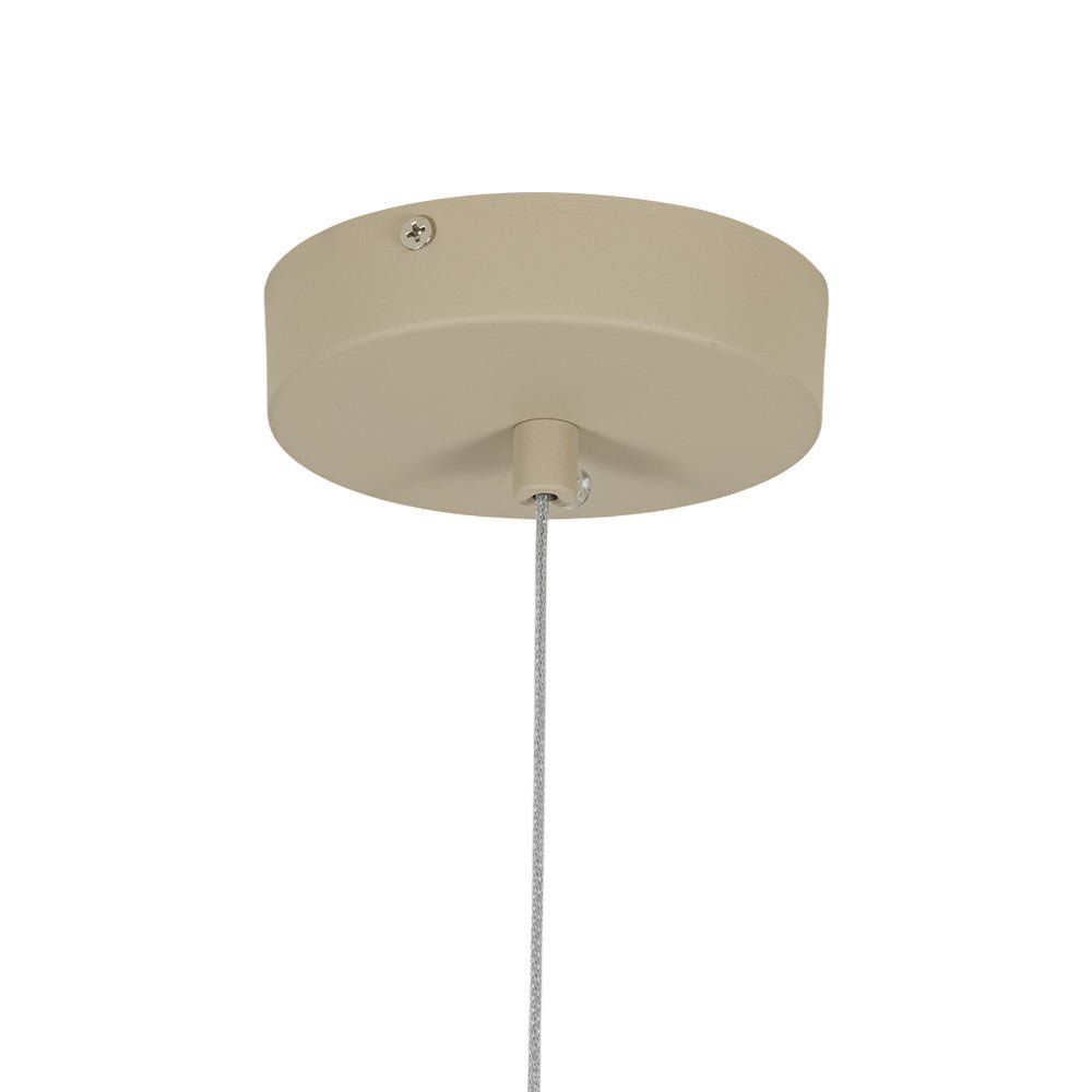 LightfixturesUAE-LED 1-Light Minimalist Downward Shallow Pan-Shaped Pendant-Pendant Lights-Khaki-