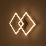 LightfixturesUAE-LED 2-Light Modern Square Semi Flush Ceiling Light-Ceiling Lights-Matte Black-