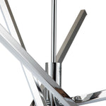 LightfixturesUAE-LED 4-Light Modern Cross Arms Linear Sputnik Chandelier-Chandeliers-Brass-